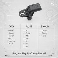 Sensor de Cigüeñal de Alta Precisión OE 06H905163B para VW Golf, Audi A4, Q5, Skoda EA888 1.8T 2.0T, Reemplazo Directo, 2 Años de Garantía
