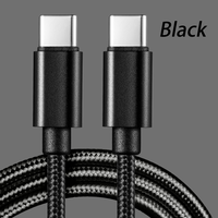 Câble de données Type-C vers Type-C Premium 3A à charge rapide 1M/2M/3M, coque en alliage d'aluminium, tressé en nylon pour téléphone portable et ordinateur