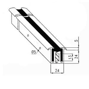 Nuevo Perfil de Aluminio con Bisagra Continua Tila, Anodizado Plateado, 24mm*29mm, Impermeable, para Puerta de Remolque de Camión - Product Image 6