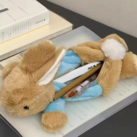 Sac à stylo lapin en peluche drôle boîte à crayons requin sac à stylo en forme d'animal personnalisé