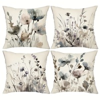 Housses de coussin décoratives Kongyu Home Textiles à motif floral style aquarelle pour canapé, décoration moderne de style ferme
