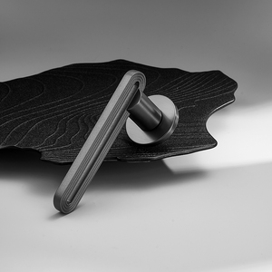 Tay nắm cửa hiện đại mạ vàng cho nội thất khách sạn, tay nắm cửa đen bằng kẽm, khóa cửa sang trọng - Product Image 4