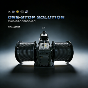 הרמת מסך כפול במהירות גבוהה תוף winch עם מנוע לתפור & חבל חריץ-להתאמה אישית - Product Image 1