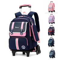 Sac à dos à roulettes pour école primaire, unisexe, étanche, avec doublure en polyester, pour les classes de la 2ème à la 6ème, modèle 2023