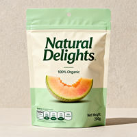 Emballage en plastique personnalisé, résistant à l'humidité, pour fruits et légumes déshydratés, collations, biscuits à l'avoine, sachets debout, pochettes