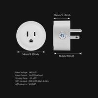 Enchufe Inteligente SIXWGH Matter 10A 16A Tipo B para EE. UU., Enchufe WiFi Tuya Smart Life con Medidor de Energía, Control por Voz con Alexa, Google, Apple y SmartThings