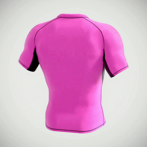 Maillot de bain unisexe à manches courtes, à séchage rapide, color-block, haut de sport pour adulte, rashguard MMA, grappling - Product Image 2