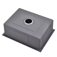Évier de cuisine intelligent côté gauche, multifonctionnel, à cuve unique rectangulaire, surface brossée, design moderne fait main, robinet 304