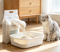 Sachet personnalisé à huit soudures latérales pour litière pour chat, sac en plastique refermable de qualité alimentaire pour l'emballage de litière pour chat