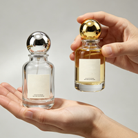 Flacon de parfum cylindrique rond en verre transparent, atomiseur vide, finition mate, emballage cosmétique de luxe personnalisé, diffuseur à bâtonnets
