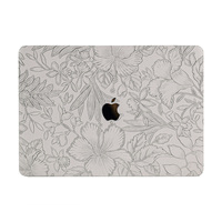 Casing Kulit PU Custom Motif Bunga untuk MacBook Neo Air 13 A3404 A18 Penutup Laptop