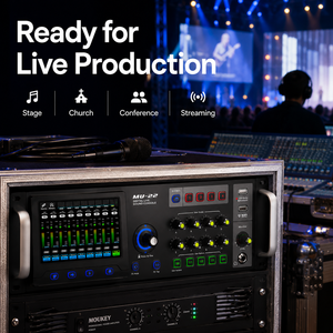 Console de mixage numérique MU22, montage en rack, mixeur numérique stéréo, <span class=keywords><strong>interface</strong></span> <span class=keywords><strong>audio</strong></span> et télécommande pour <span class=keywords><strong>iPad</strong></span>/iPhone via iOS Android - Product Image 6