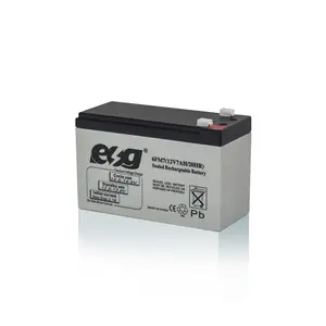 ESG Hot sale long life 12V 7ah 8ah 9ah lead acid AGM UPS long life solar power storage industrial battery
