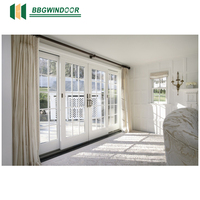 Porte à double battant en aluminium avec grillage, double vitrage, norme australienne, dernière collection Lukliving