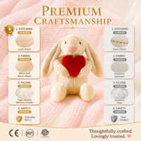 Mignon Grand Lapin Coeur Oreiller Coussin Doux Coton Maison Dossier Jouet En Peluche Cadeau Griffe Machine Coin Arcade Coin Machine