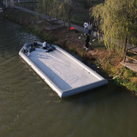 Plateforme de ponton gonflable robuste pour le stockage de yachts, solution d'amarrage maritime