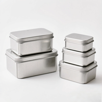 Petite boîte d'emballage à charnière en métal imprimée personnalisée pour biscuits Boîte à biscuits en métal Conteneur de qualité alimentaire Boîte de conserve pour aliments pour animaux de compagnie