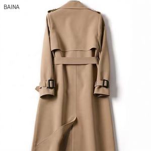 Giacca a vento di media lunghezza da <span class=keywords><strong>donna</strong></span> nuova stile coreano popolare sopra il ginocchio cappotto piccolo più <span class=keywords><strong>Trench</strong></span> primavera autunno - Product Image 2