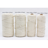 Cordon en corde simple, fil de coton blanc pour macramé, pour la fabrication de suspensions murales, de paniers tressés, de crochet et de tapisseries