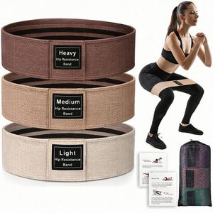 Bandes de Résistance Élastiques Antidérapantes en Tissu de Haute Qualité pour Exercices de Fitness et Entraînement des Fessiers - Product Image 1