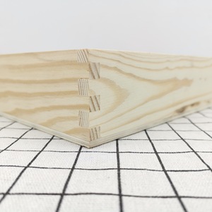 Boîte de rangement de bureau en bois avec compartiments, couleur bois naturel, organisateur de bureau rectangulaire, taille et épaisseur personnalisables - Product Image 3