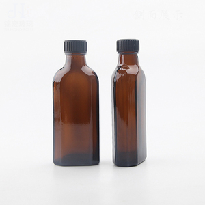 100ml Rỗng hổ phách phẳng tinh dầu y tế chai thủy tinh dầu ô liu chai giấm cruet chai dầu hổ phách Ma-rốc thiết yếu - Product Image 2