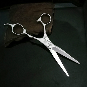 Ciseaux à cheveux en acier inoxydable, outil de <span class=keywords><strong>coiffure</strong></span> pour Salon, lames à dents plates, Titan/OEM de 6 pouces - Product Image 1