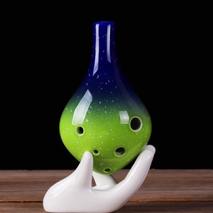 Ocarina de Cerámica con Degradado de Tono AC de 6 Orificios, Instrumento Musical Educativo para Niños, Recuerdo Artesanal - Product Image 5