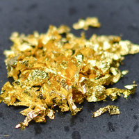 Prix d'usine # 2,5 Feuilles d'or imitation en paillettes 2kg/boîte, fragments métalliques brillants pour l'art moderne, l'art antique, la bougie, le bricolage et la moulage