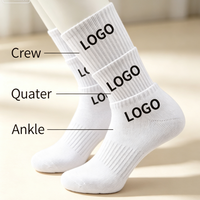 Chaussettes de sport en coton personnalisées avec logo, vente en gros, haute élasticité, respirantes, pour la course à pied et l'entraînement, pour hommes et femmes adultes, toutes saisons