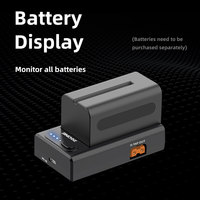 NP-F01 multifonctionnel PD QC chargeur rapide pour Sony NP-F chargeur de batterie USB-A USB-C D-TAP sortie avec voyant d'alimentation