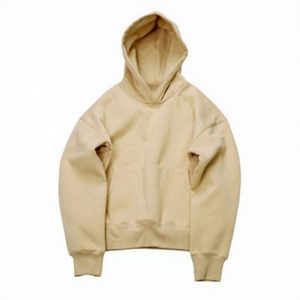 เสื้อฮู้ดดี้โอเวอร์ไซส์ผู้ชาย สีพื้น ผ้าฟลีซ สวมใส่สบายๆ สำหรับฤดูใบไม้ร่วง ทรงปกติ ผ้าถัก 100% คอตตอน มีกระเป๋า - Product Image 1