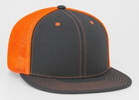 Casquette et chapeau à profil complet D-Series Polyester Blend Spandex Trucker Mesh Flat bill cap hat