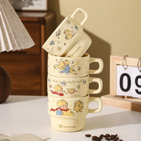 Mug en céramique empilable Star Prince, design mignon de dessin animé, conservation de la chaleur, compatible micro-ondes, poignée, haute valeur esthétique, pour couple, café et eau