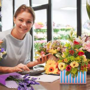 Fiorista Bouquet busta Design scatole di carta Bouquet di fiori confezione regalo scatola per festa di san valentino festa di nozze - Product Image 5