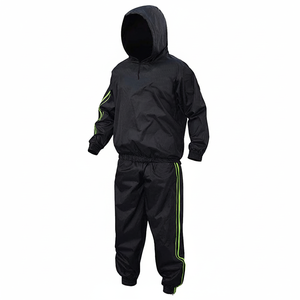 Costume de sauna pour homme Chemise Gym Fitness Ensembles Piège à la chaleur Chemise de compression de la sueur Performance Travail Costumes de sauna - Product Image 1