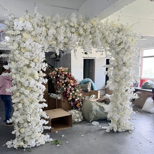 Flores <span class=keywords><strong>de</strong></span> seda <span class=keywords><strong>de</strong></span> aliento <span class=keywords><strong>de</strong></span> bebés blancos <span class=keywords><strong>de</strong></span> alta calidad, <span class=keywords><strong>Centro</strong></span> <span class=keywords><strong>de</strong></span> boda, arcos cuadrados artificiales, decoración para decoración <span class=keywords><strong>de</strong></span> pared - Product Image 1