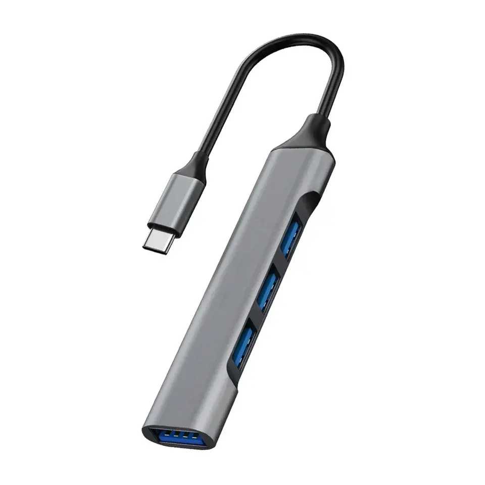 USB Hubs 4 USB Port Hub dengan Fungsi OTG USB C Hub Berlaku untuk Ponsel Tablet Laptop Dll