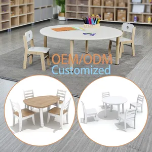 Prateleira de exibição para creche, armários infantis, mesa e cadeiras montessori de madeira para jardim de infância, conjunto de mesa e cadeiras