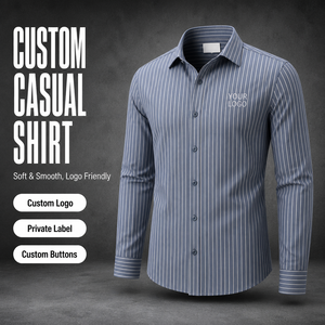 <span class=keywords><strong>Camicia</strong></span> da <span class=keywords><strong>Uomo</strong></span> Personalizzata 100% Cotone <span class=keywords><strong>a</strong></span> Maniche Lunghe <span class=keywords><strong>Blu</strong></span> Acciaio con <span class=keywords><strong>Righe</strong></span> Verticali Bianche Stile Bengalese, Colletto Spalmato Senza Tasche, Camicie Eleganti OEM - Product Image 1