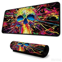 Tapis de souris de jeu personnalisé en gros, écologique, imperméable, en caoutchouc naturel, forme carrée, plusieurs tailles, option de logo personnalisé pour