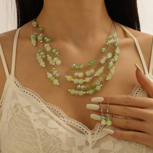 Magnifique ensemble de bijoux de mariée indiens de style Bollywood, élégant, scintillant, rose et argenté, bicolore, pour mariage - Product Image 5