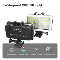 Lampe vidéo LED rechargeable 5W pour GoPro 5000-6000K, lumière LED portable pour caméra, lumière d'appoint RGB étanche