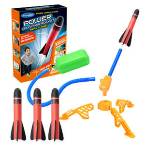 Outdoor Weihnachts- und Geburtstags-Raketen- & Garten-Spielset – Spaß mit Stomp- und Abschussvorrichtung – Plastikspielzeug für Jungen & Mädchen von 3-9 Jahren - Product Image 4