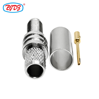 Connecteur Coaxial RF Plaquée Or 50 Ohms à Sertir SMA Femelle pour Câble LMR300 LMR 300 5D-FB 5DFB RG6