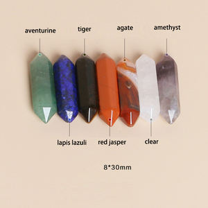 بالجملة 7 Chakra حجر الكريستال نقطة مجموعة أحجار طبيعية سداسية فسداسية الإنهاء في صندوق هدايا - Product Image 5