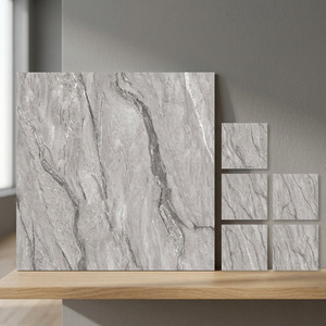 กระเบื้องพอร์ซเลน Glacier Nero ขนาด 60x60 ซม. ผิวด้าน ลายหินสีเข้ม คุณภาพพรีเมียม สำหรับตกแต่งพื้นและผนังภายใน หนา 8 มม. - Product Image 6
