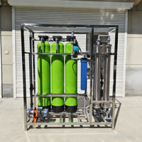 Offre Spéciale : Système de Filtration d'Eau Pure Commercial à Osmose Inverse avec Contrôle PLC, Pompe et Moteur Intégrés, 500L/Heure, Garantie 1 An
