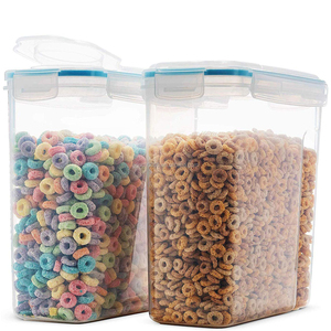 OEM NUEVO <span class=keywords><strong>Modular</strong></span> de plástico Contenedor de cereales Dispensador Hermético Cereal Keeper Contenedores de almacenamiento de alimentos secos - Product Image 1