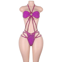 Tenues de danse exotiques pour spectacle, en lurex argenté métallisé, pour strip-teaseuses, tenues de serveuse de bouteilles, ensembles pour boîte de nuit et rave